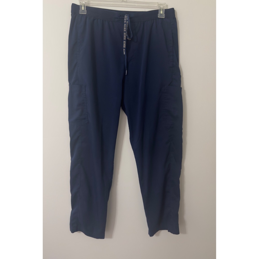Roth Wear Navy Blue Cargo Scrub Pants Men L‎ Polyester Spandex Blend